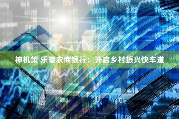 神机策 乐陵农商银行：开启乡村振兴快车道
