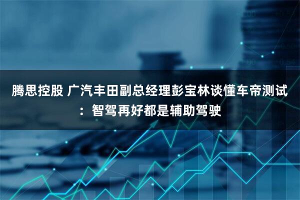腾思控股 广汽丰田副总经理彭宝林谈懂车帝测试：智驾再好都是辅助驾驶