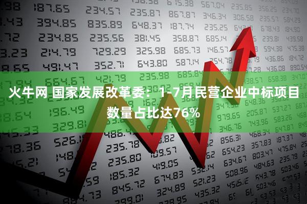 火牛网 国家发展改革委：1-7月民营企业中标项目数量占比达76%